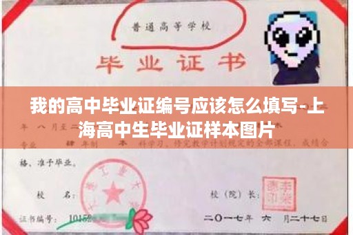 我的高中毕业证编号应该怎么填写-上海高中生毕业证样本图片