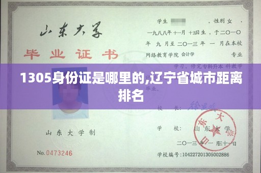 1305身份证是哪里的,辽宁省城市距离排名