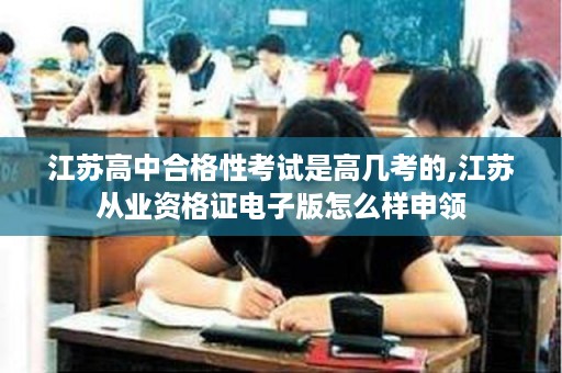 江苏高中合格性考试是高几考的,江苏从业资格证电子版怎么样申领
