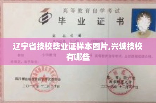 辽宁省技校毕业证样本图片,兴城技校有哪些