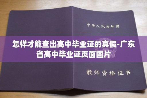 怎样才能查出高中毕业证的真假-广东省高中毕业证页面图片