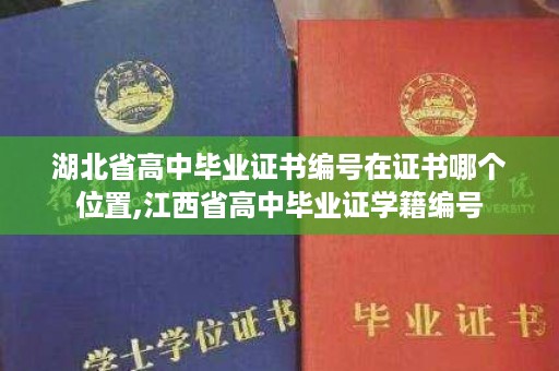 湖北省高中毕业证书编号在证书哪个位置,江西省高中毕业证学籍编号