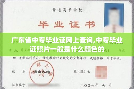 广东省中专毕业证网上查询,中专毕业证照片一般是什么颜色的